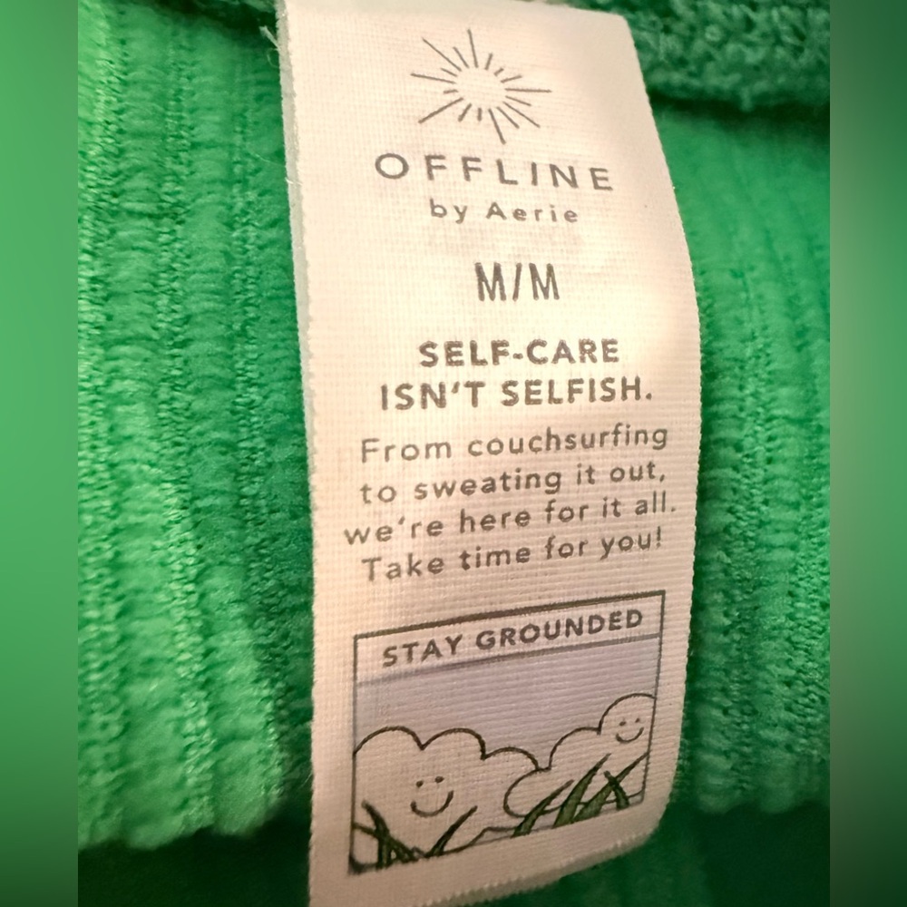 Retro Offline by Aerie shorts set, cute athletic wear, Kelly green / white- M - Picture 4 of 5